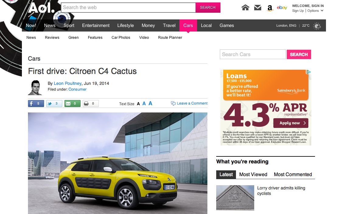 Citroen C4 Cactus first drive review AOL Cars UK